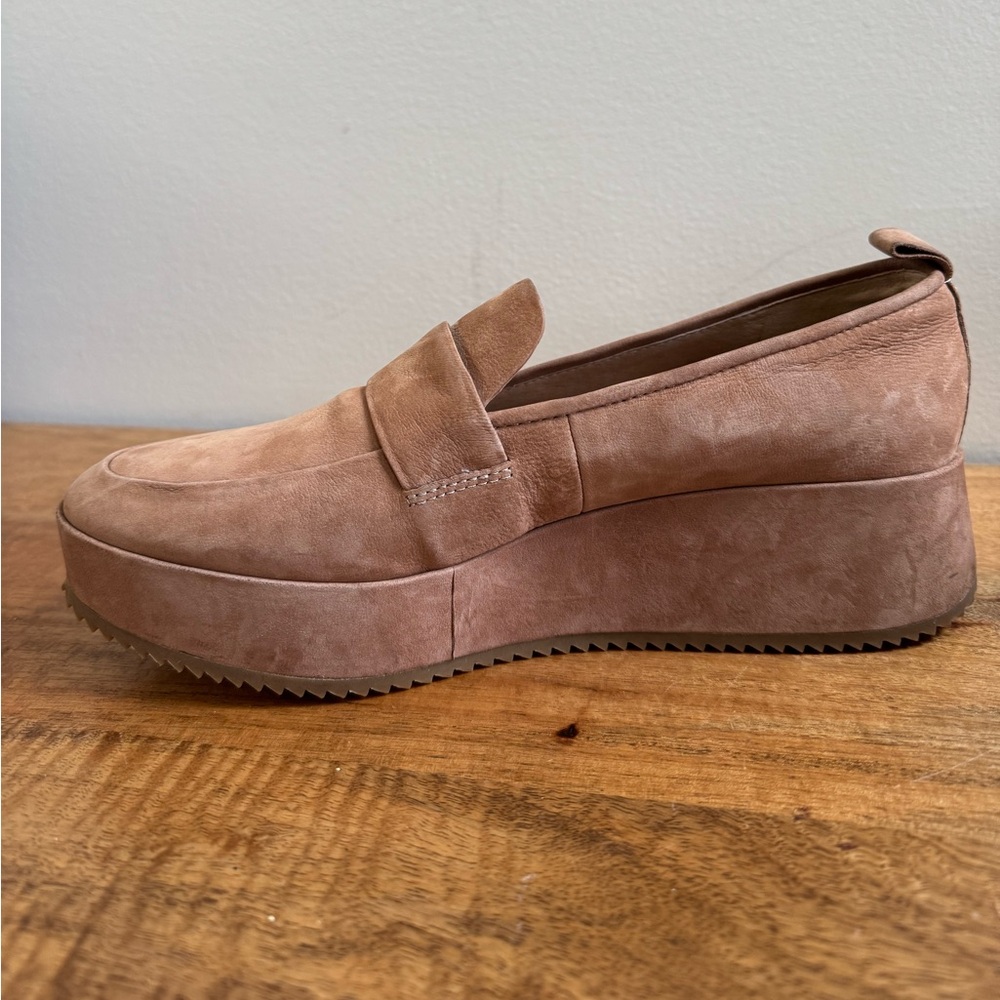 Eileen Fisher Suede Platform Loafer - Picture 11 of 11